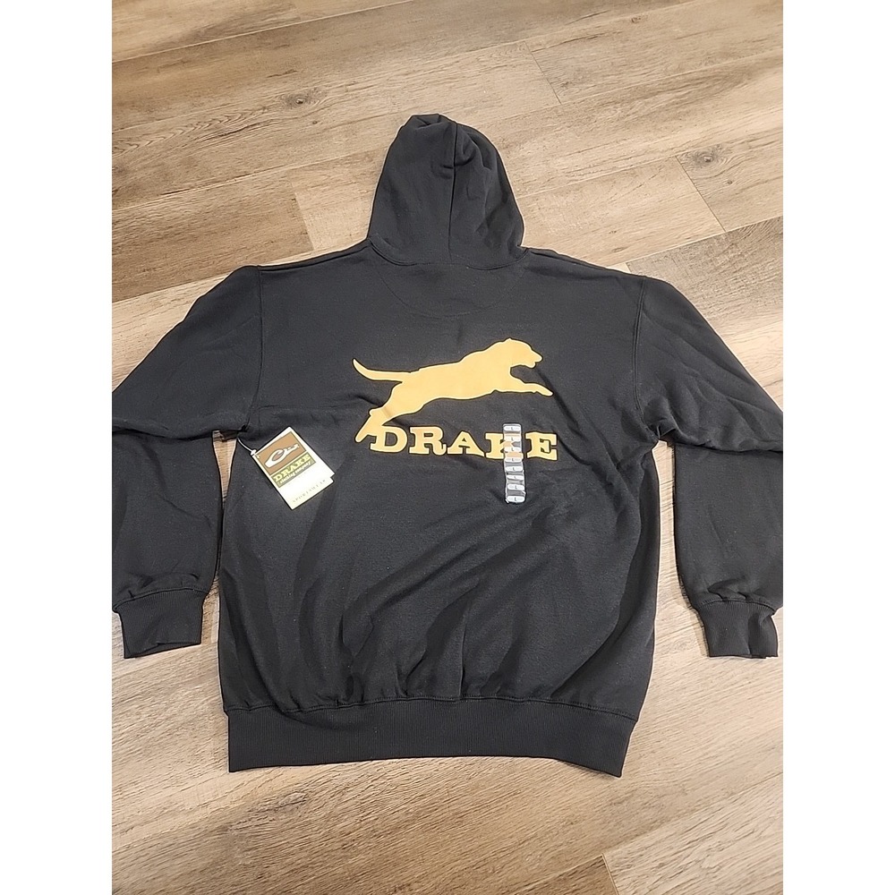 NEW Drake Waterfowl Systems Leaping Lab Graphic Hoodie - Men's Large